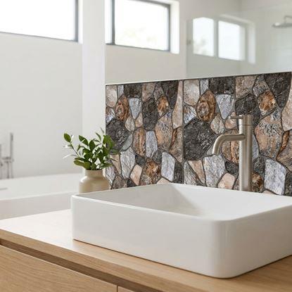 Imaginea Placă autoadezivă cu model de piatră 30x30 cm, set 10 bucăți