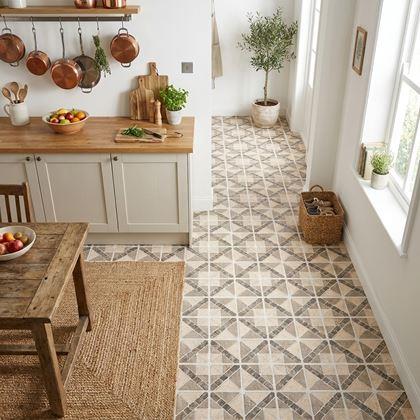 Imaginea din Placă autoadezivă cu model de piatră 30x30 cm, set 10 bucăți - bej