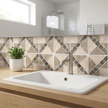 Imaginea Placă autoadezivă cu model de piatră 30x30 cm, set 10 bucăți