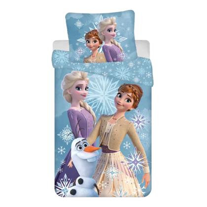 Imaginea din Lenjerie de pat Frozen White cu fulgi de zăpadă 140x200, 70x90 cm