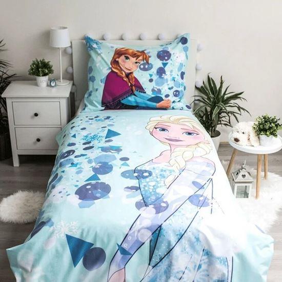 Imaginea din Lenjerie de pat Frozen – efect luminos – albastru deschis, 140x200, 70x90 cm