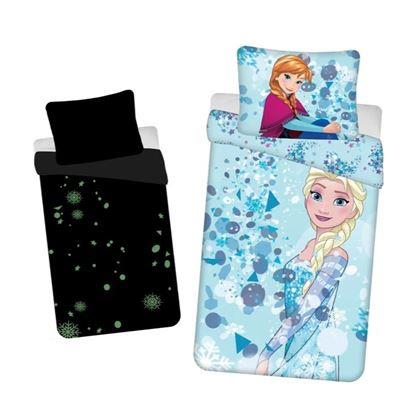 Imaginea din Lenjerie de pat Frozen – efect luminos – albastru deschis, 140x200, 70x90 cm