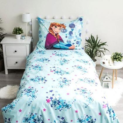 Imaginea din Lenjerie de pat Frozen – efect luminos – albastru deschis, 140x200, 70x90 cm