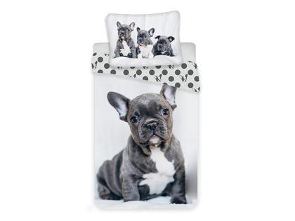 Imaginea din Lenjerie de pat cu imprimeu foto Bulldog 140x200, 70x90 cm